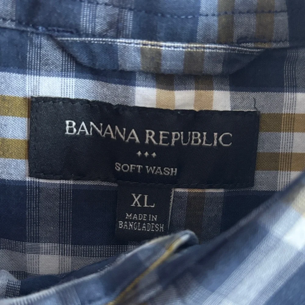 Men's Banana Republic Plaid Long Sleeve Button Down Shirt Size XL - Picture 2 of 5